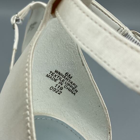 NEW Nine West Women’s Hanyap 2 Platform Sandals White Size 6M - Picture 5 of 10